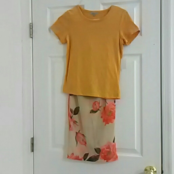 Floral Mesh Skirt with T Shirt Included - Picture 2 of 4